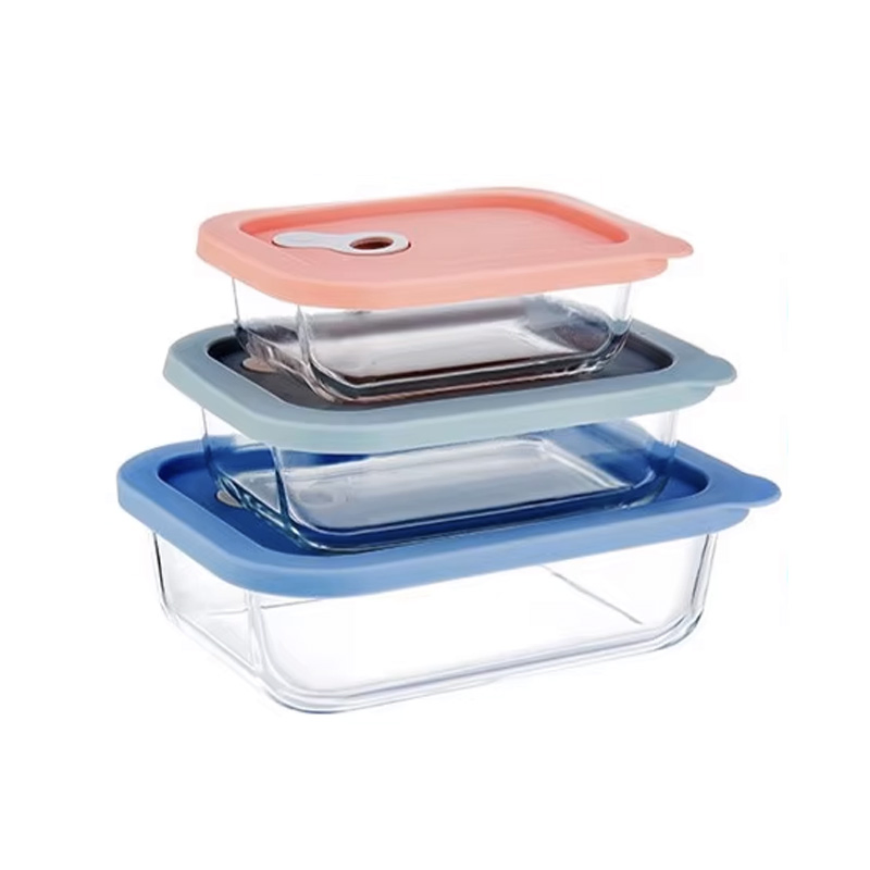 530ml Versatile Glass Food Storage Box with Eco-Friendly Silicone Cover