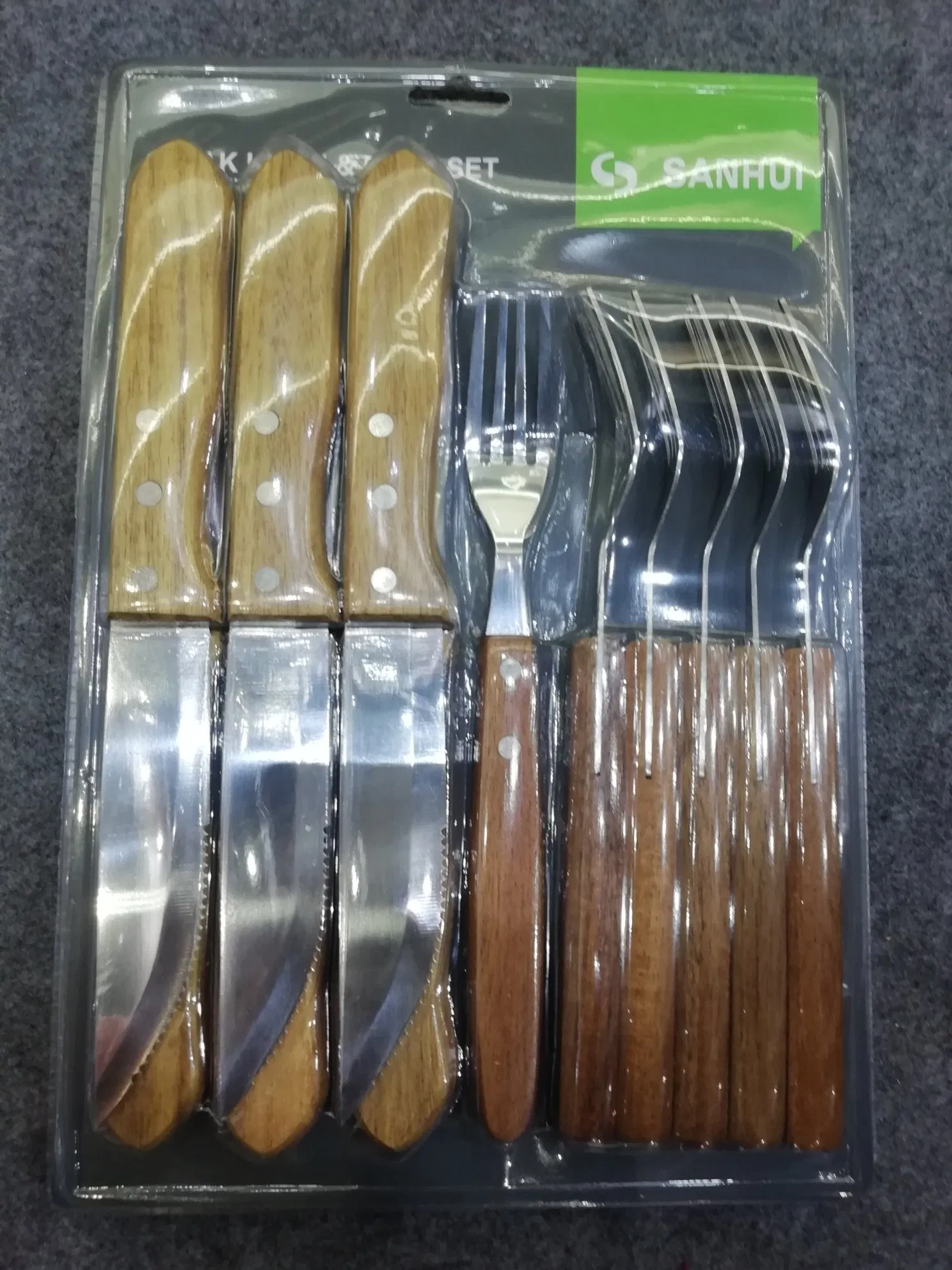 Hot Sell Stainless Steel Steak Knife with Wood Handle No. Sh-105K