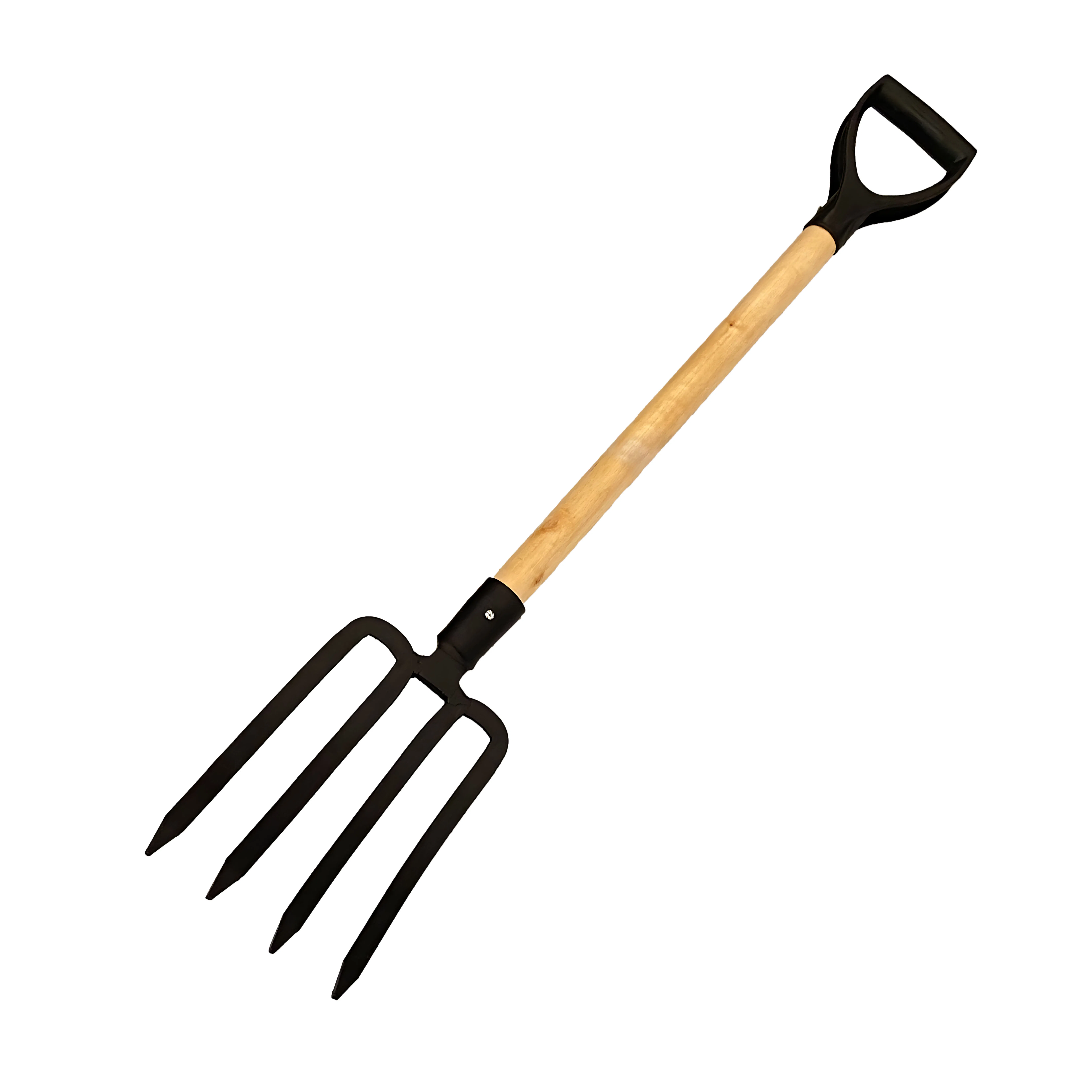 Hautine Hot Sell Fork with D Type Wood Handle and 4 Prongs