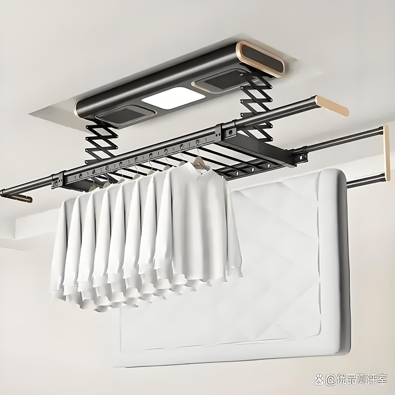 Tuya Folding Clothes Rack Folding Clothes Drying Rack Super Wind Power Space Saving Hanger