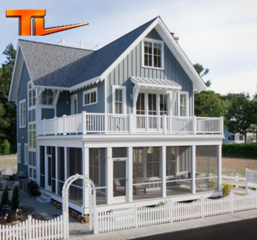 Customized The Prefabaricated Light Steel Structure Villa Building