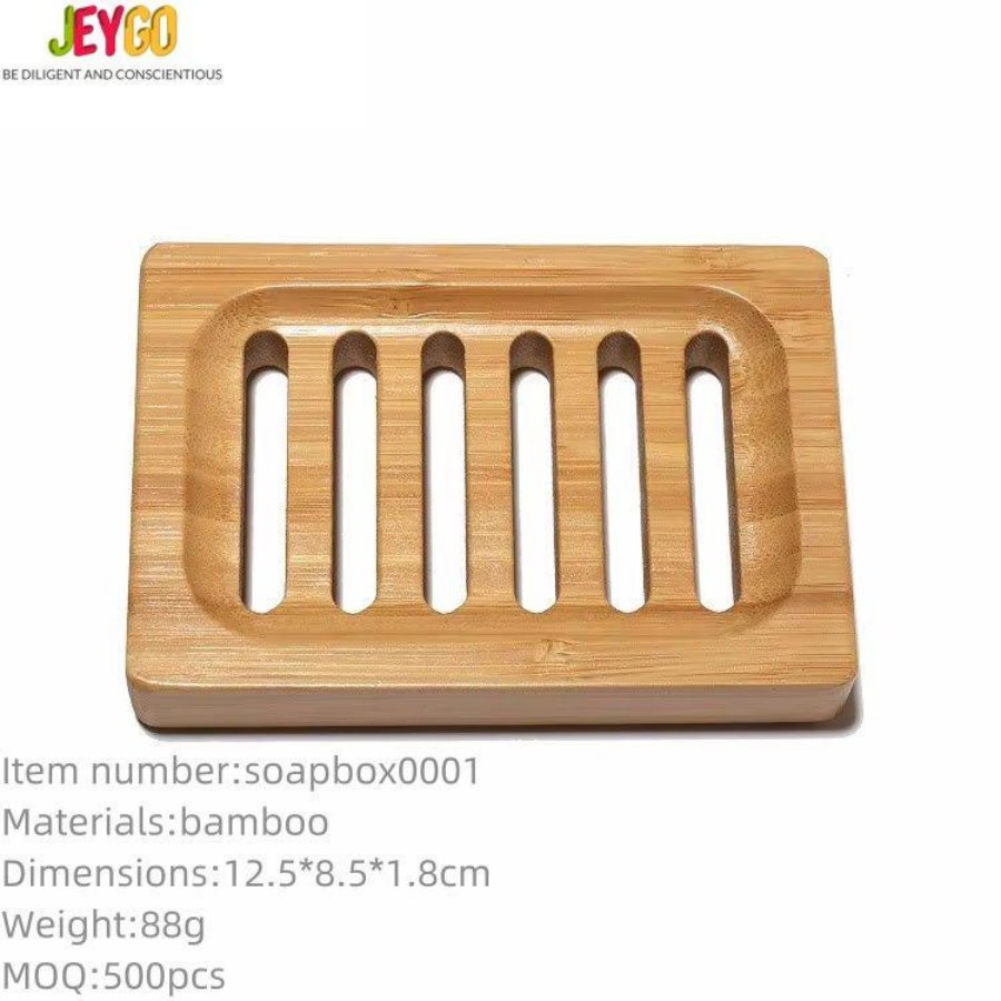 Natural Eco-Friendly Wooden Bamboo Bathroom and Dining Soap Box