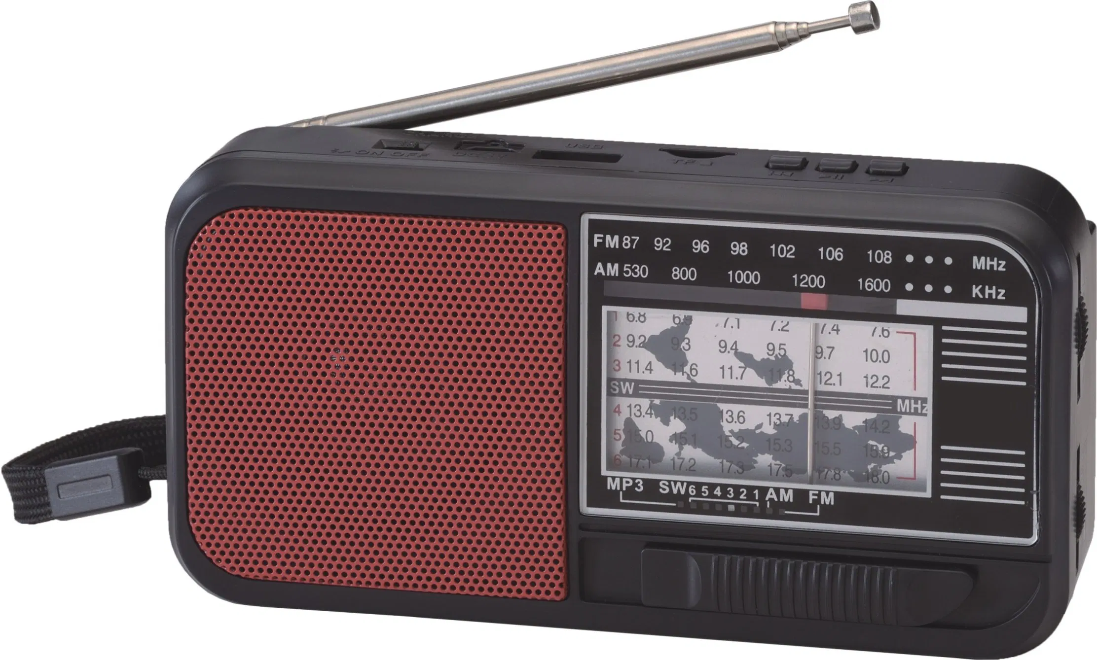 Portable Solar Charging Wireless Bluetooth Speaker Mini FM Radio with Camping Light