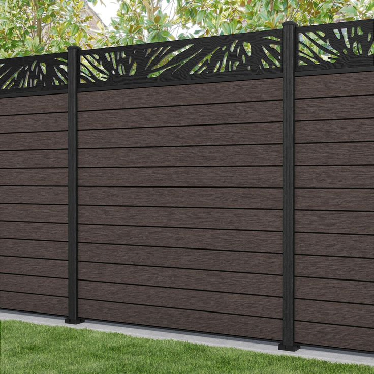 Foshan Weather Durable Embossing Boards Hollow Carving Flowers Wood Plastic Composite Aluminum WPC Fence for Villa Fence Gate