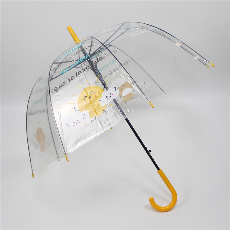Прозрачный зонт-трость с логотипом на заказ