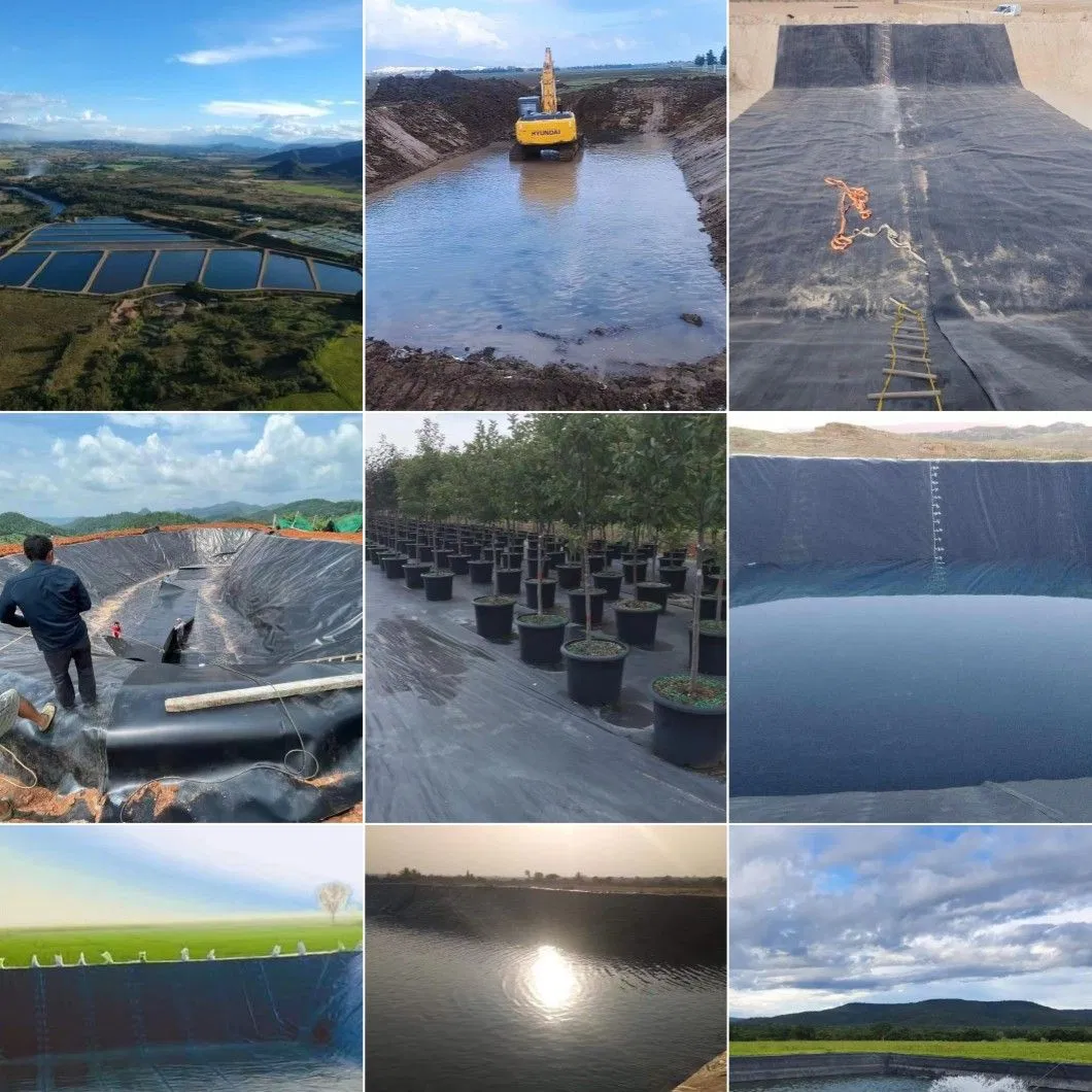 Waterproofing Membrane HDPE Sheet Dam Pond Liner Landfill 1.5mm Thickness HDPE Liner