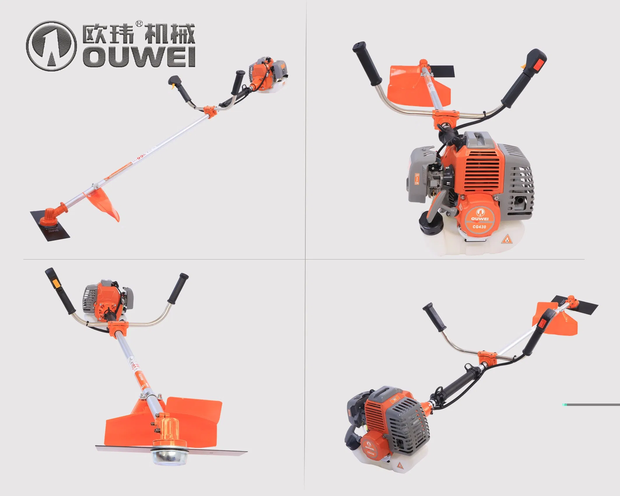 Sidepack Multifunctional 2 Stroke 43cc, 52cc Gasoline Engine Brush Cutter Petrol Power Grass Cutter