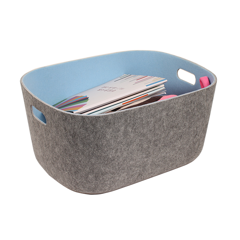 Eco Friendly Laundry Basket Felt Storage Basket Shopping Basket Storage Box Diaper Bag Molding Storage Container Custom Color Slim Laundry Hamper Bucket