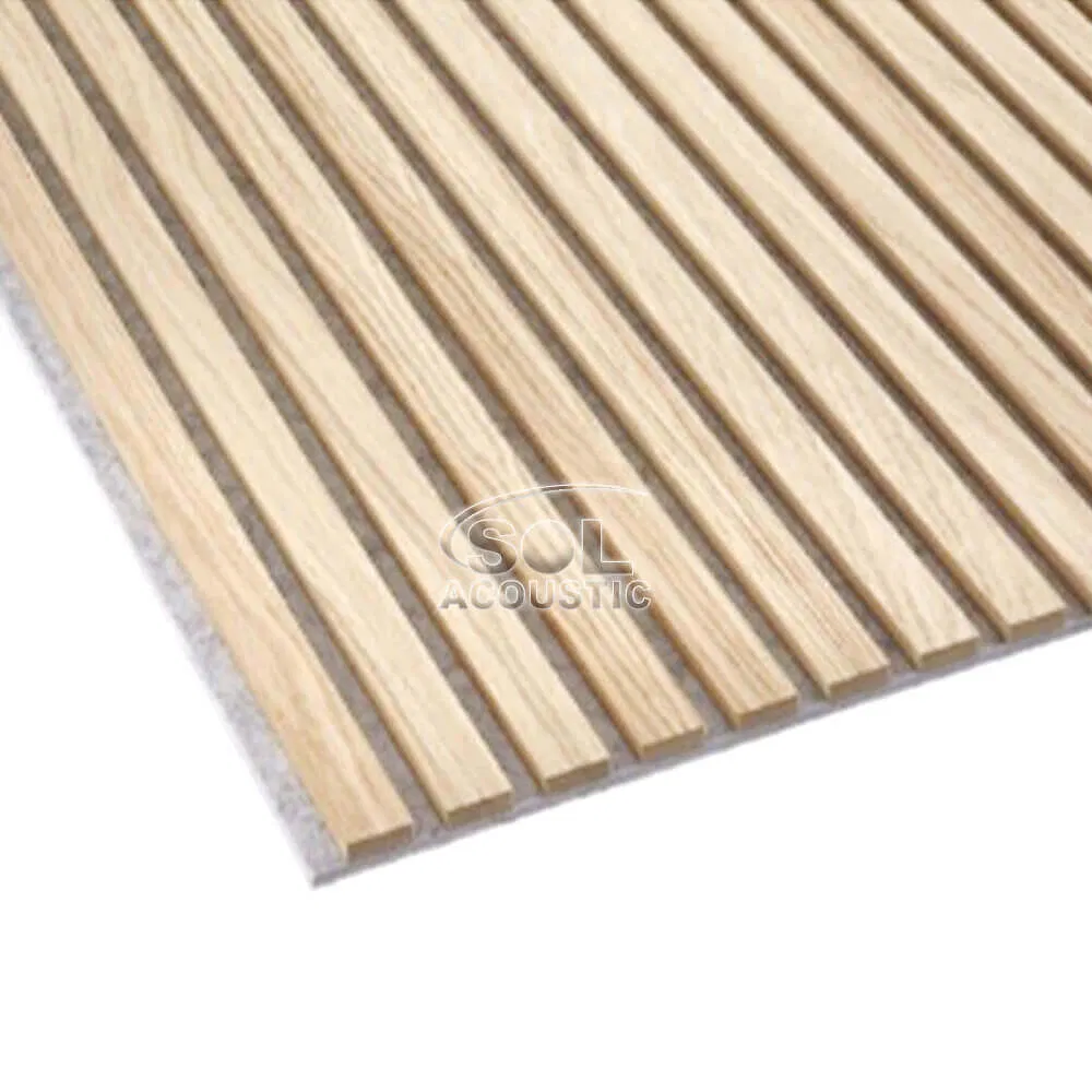 Sol Acoustic Wall Cladding Fiber MDF Akupanel Ceiling MDF Wooden Slat Panel