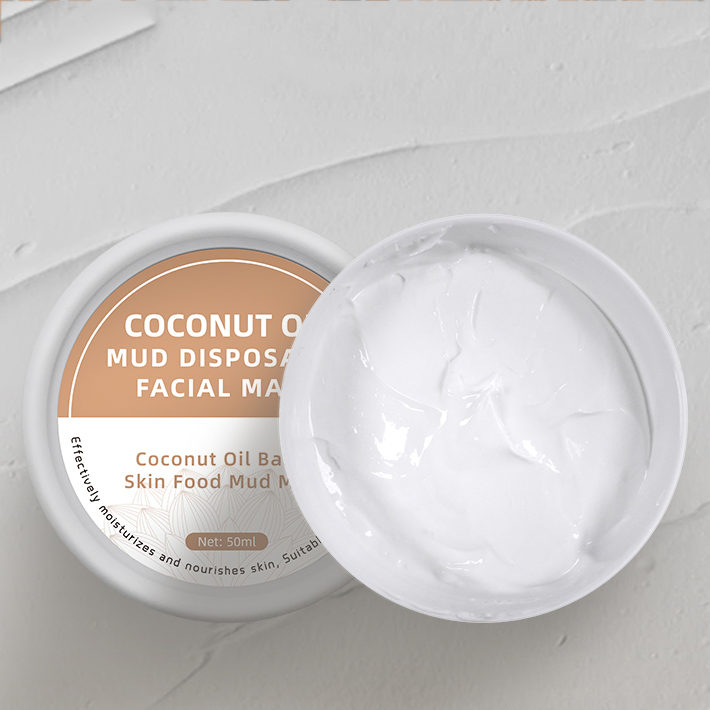 Private Label Skincare Face Care Brightening Anti Acne Deep Cleansing Coconut Oil Face Mud Mask Facial Clay Masks