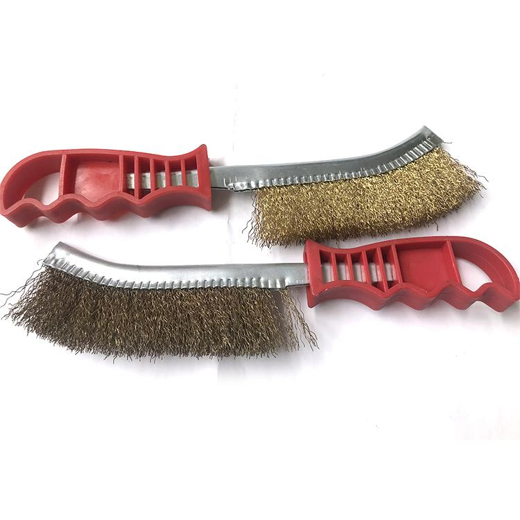 Mini Plastic Handle Stainless Steel Copper Wire Brush