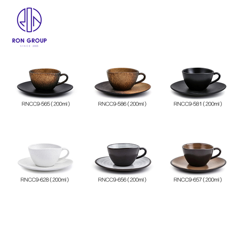 Wholesale Price Suitable for Use in Restaurants and Coffee Shops Ceramic Coffee Cup with Saucer