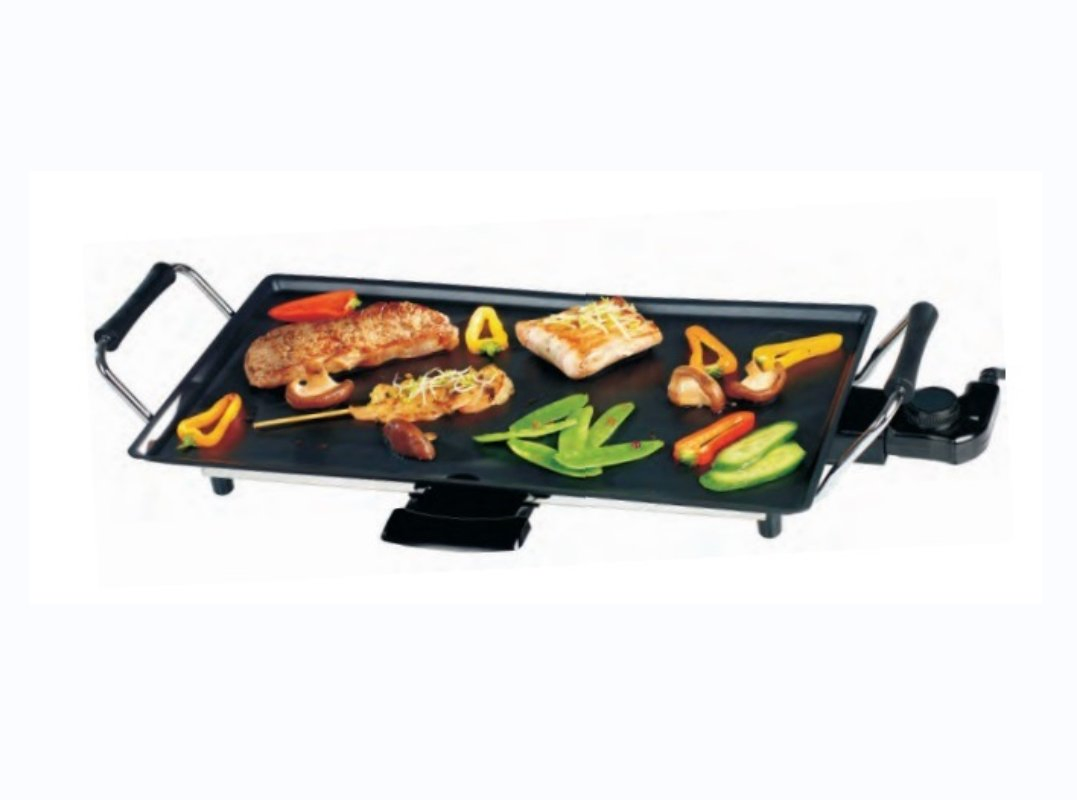 2000W Electric Teppanyaki Grill Flat Griddle Pan BBQ Grill