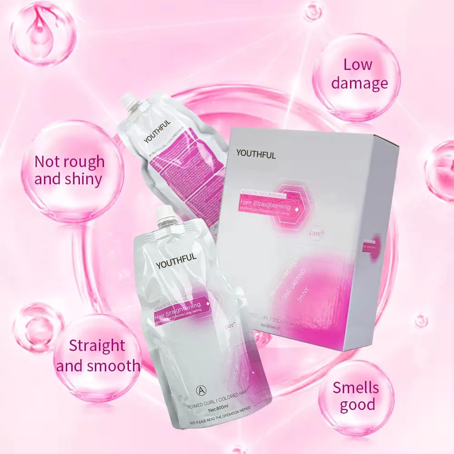 Salon Professional Hair Styling Moisturizing Rebonding Permanent Hair Straightening Cream