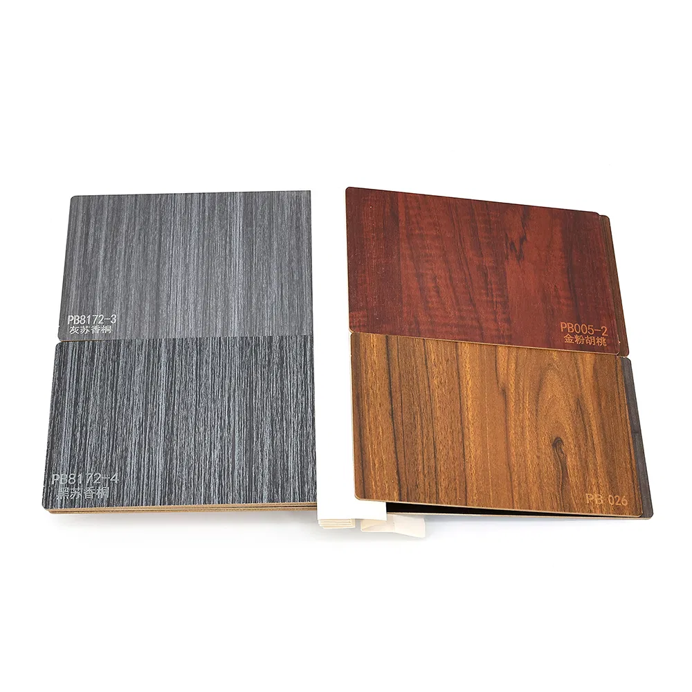 18mm / 15mm High Glossy UV Red Oak Veneer Melamine Laminated Faced MDF Board for Furntiure