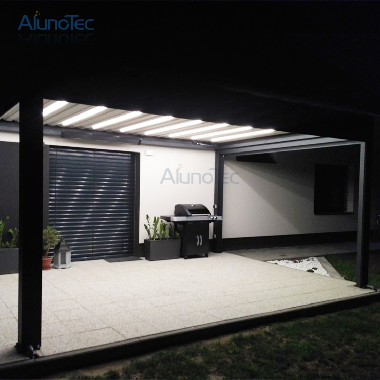 Remote Control Motorised Louvres Roof Pergola Awning for Patio
