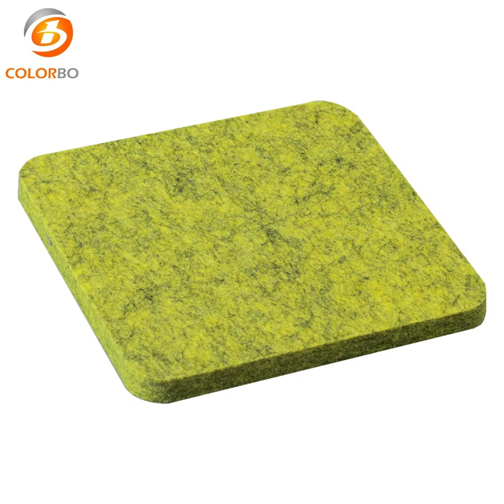 CBA20 Honeybee Yellow Sound Absorption Materials Polytester Fiber Acoustic 9mm Panel