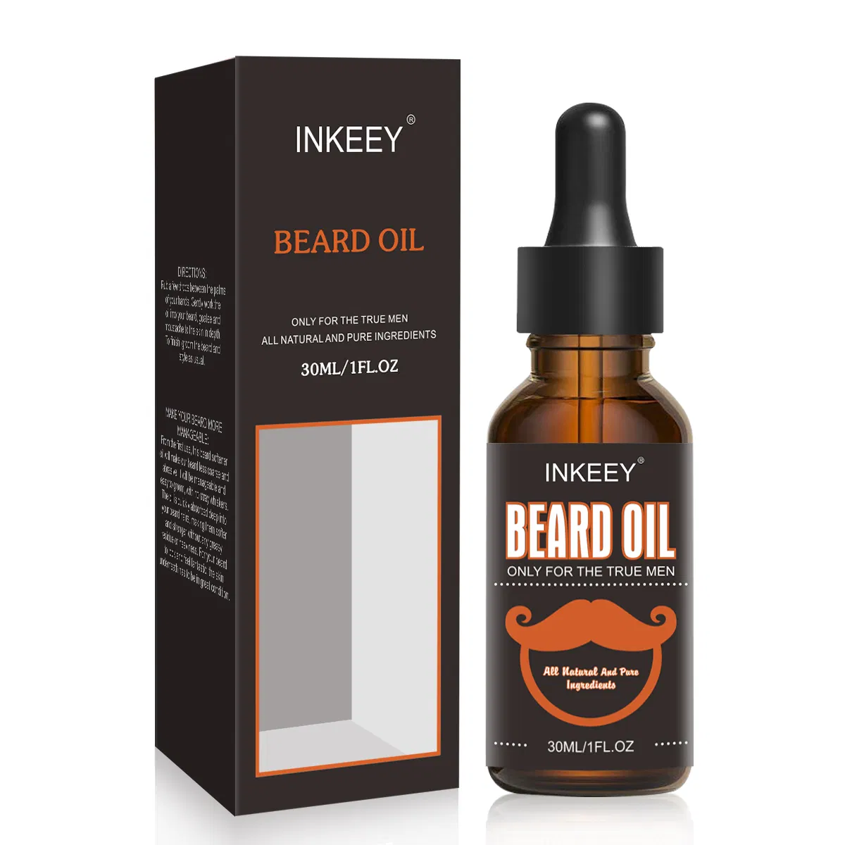 Natural Beard Care Growth Oil Customized Men Beard Styling Organic Beard Growth Oil
