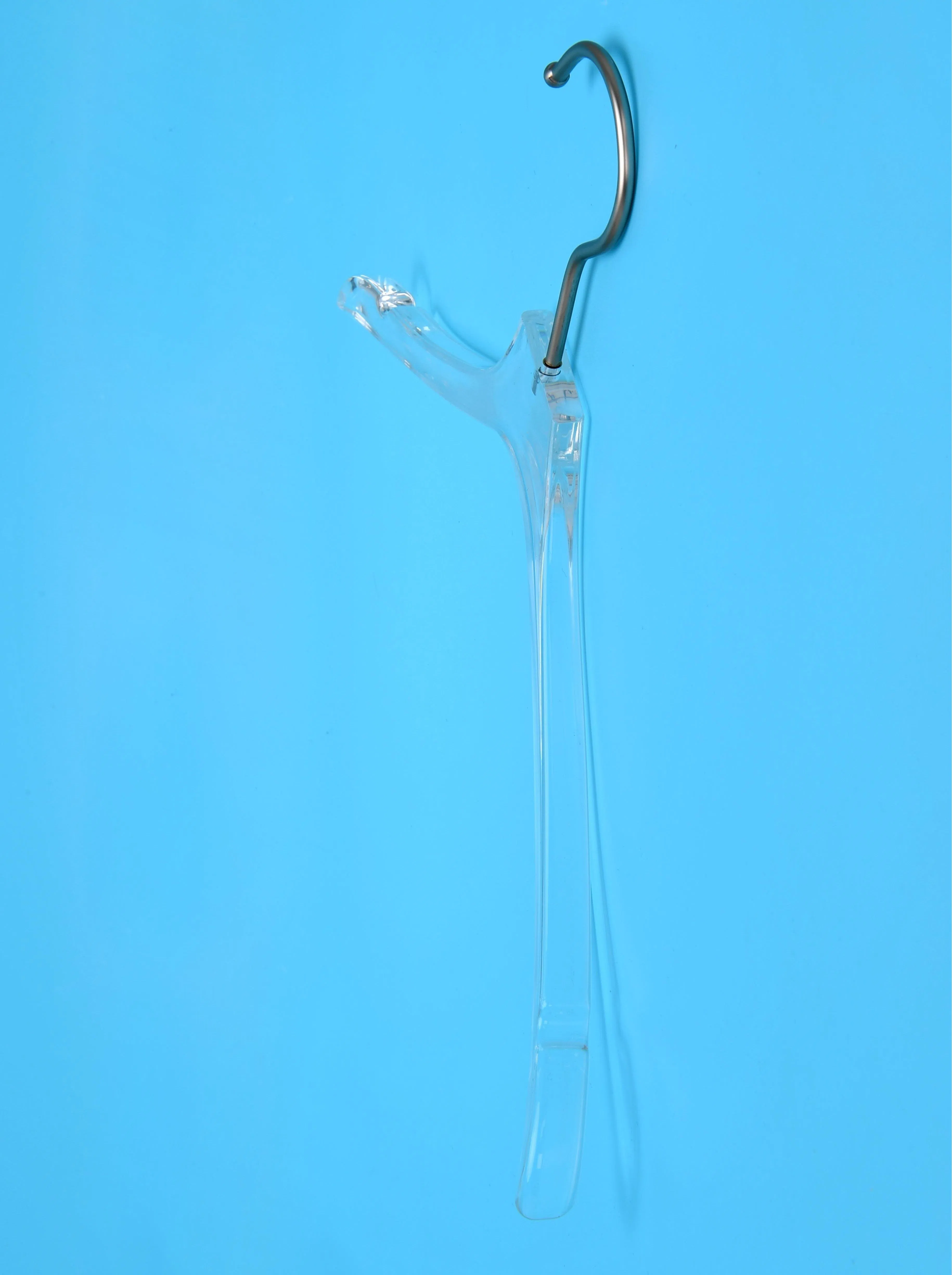 Transparent Crystal Clear Acrylic Lucite Glitter Clothes Suit Dresses Pants Coat Clothing Door Hanger Luxury Free Logo