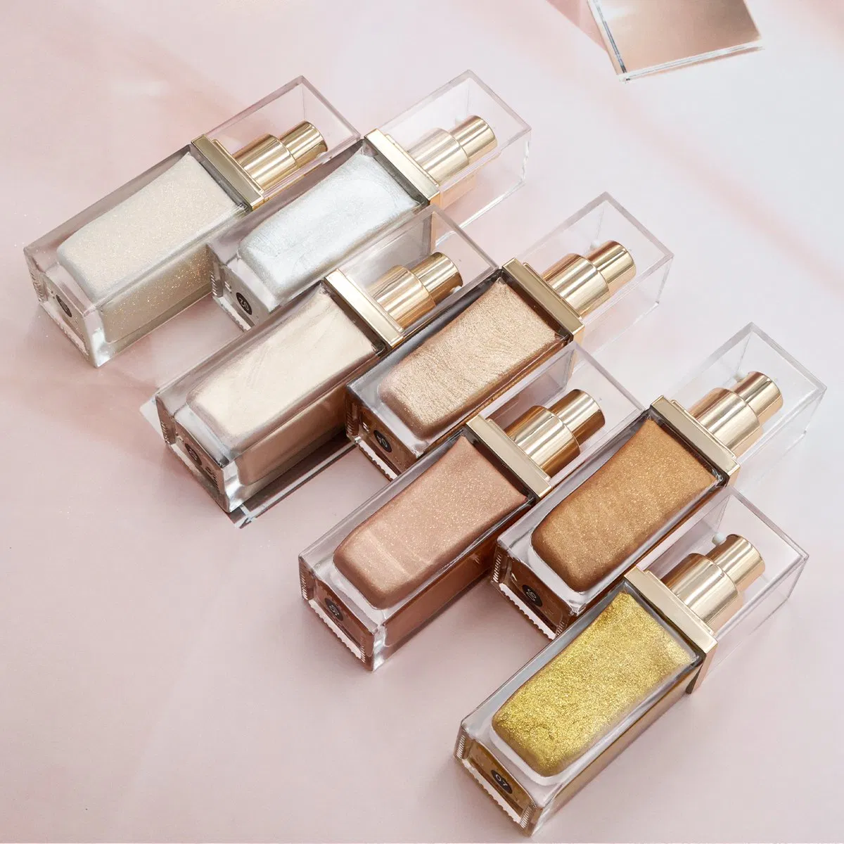 Custom Logo Private Label OEM Shimmer Waterproof Body Face Liquid Highlighter