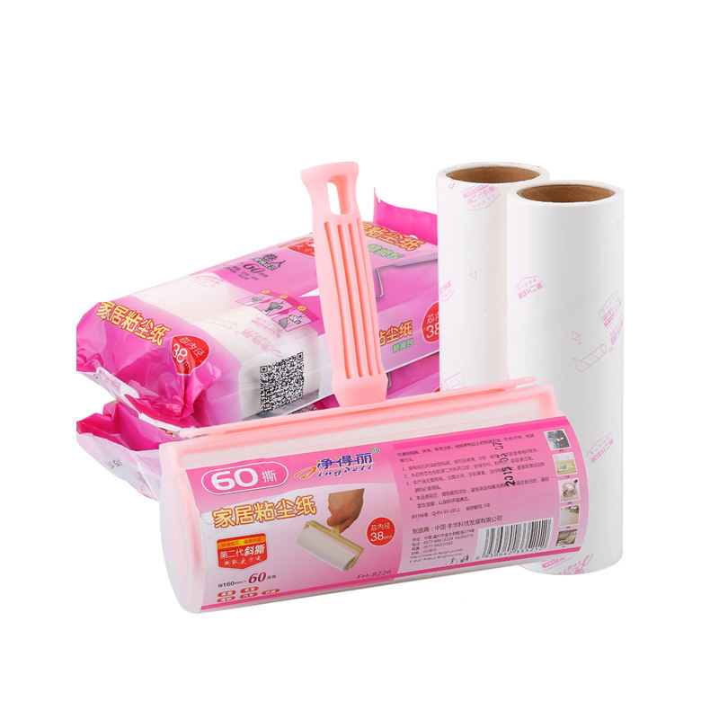 Spiral Tear Paper Cleaner Sticky Clothes Dust Lint Rollers for Pet Hair Remover