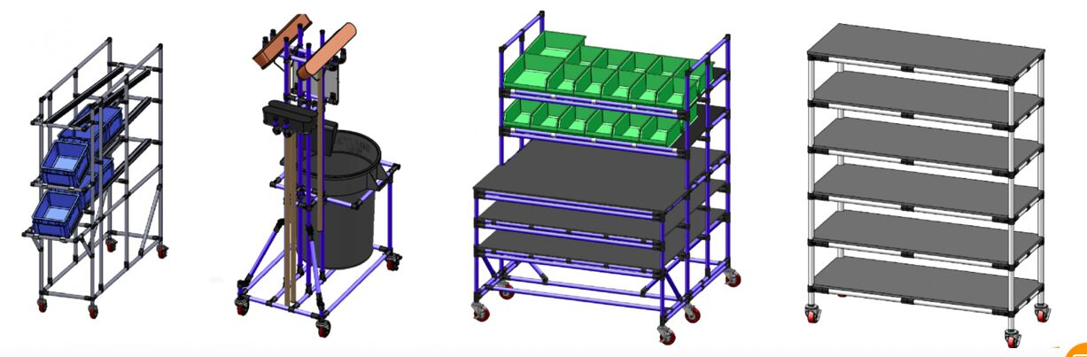 Hot Sale Material Handling Equipment Lean Pipe Rack Storage Shelves