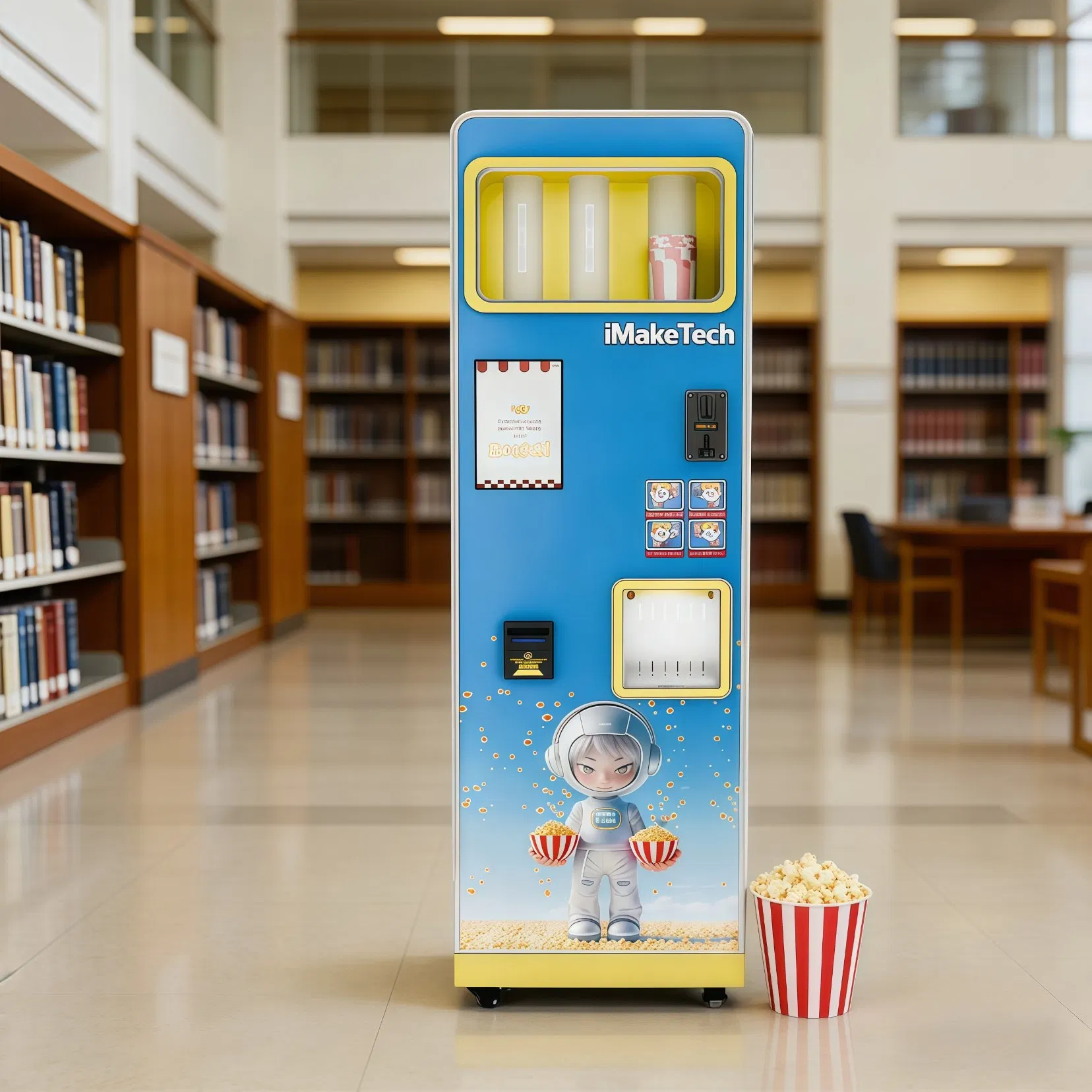 Popcorn Machine with Automatic Vending Function and Multiple Payment Support