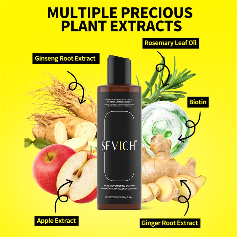 Hair Shampoo Set Wholesale Biotin Rosemary Hair Growth Serum Ginger Natural Anti Hair Loss Essential Oil and Shampoo