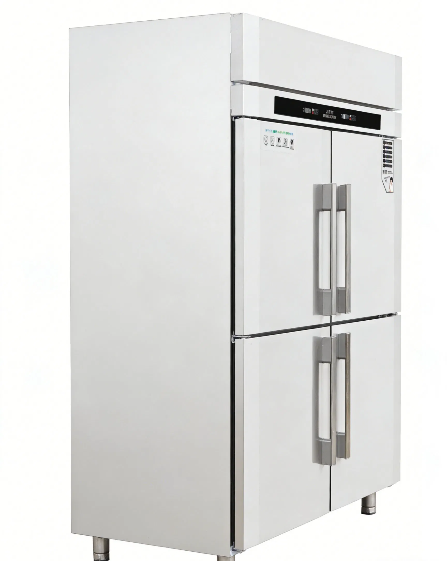 Commercial Four-Door Stainless Steel Refrigerator