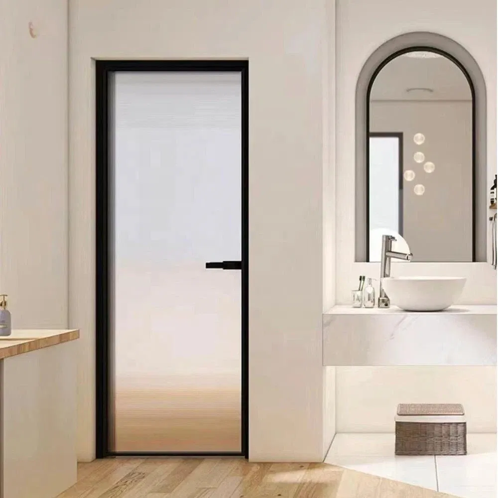 Economical Modern Waterproof Swing Bathroom Aluminum Alloy Door