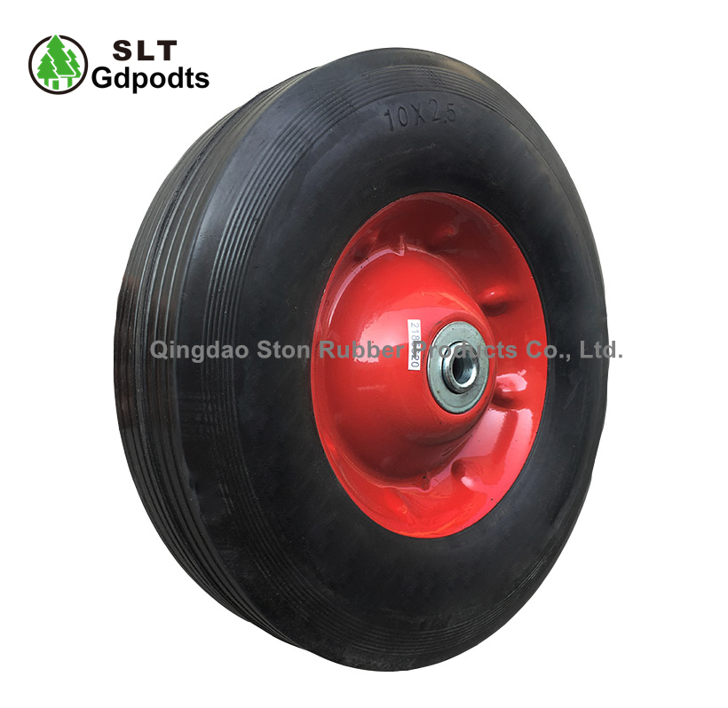 10-Inch Heavy-Duty Trolley Wheels, Rubber