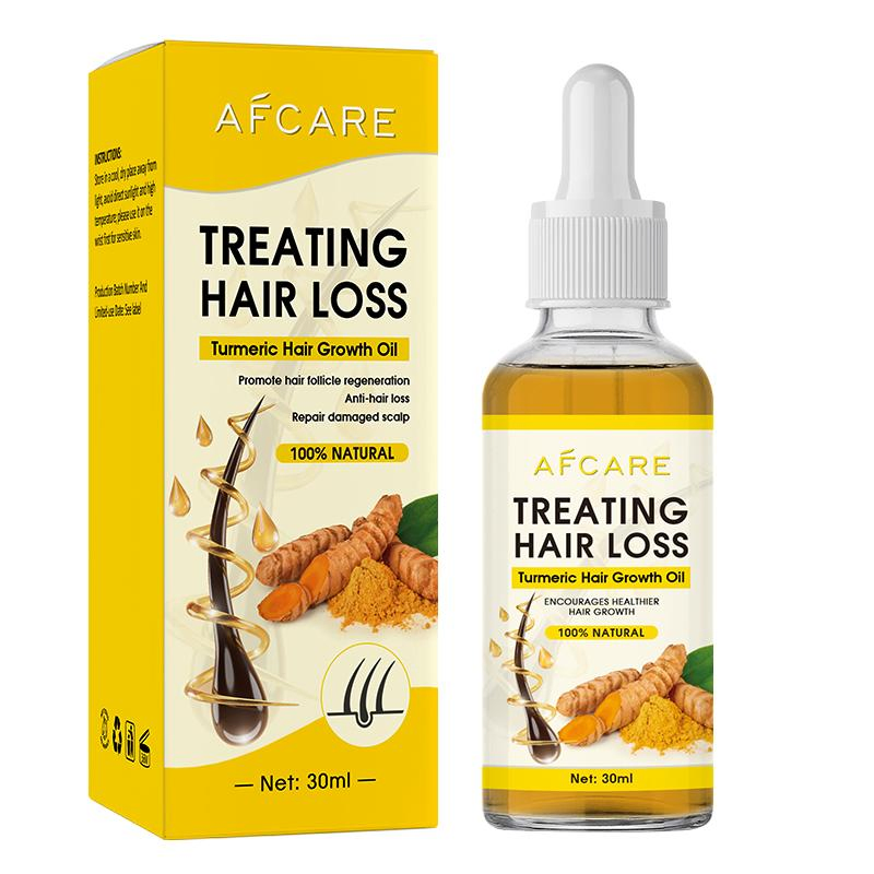 100% Natural Tumeric Hair Growth Oil Treating Hair Loss Repair