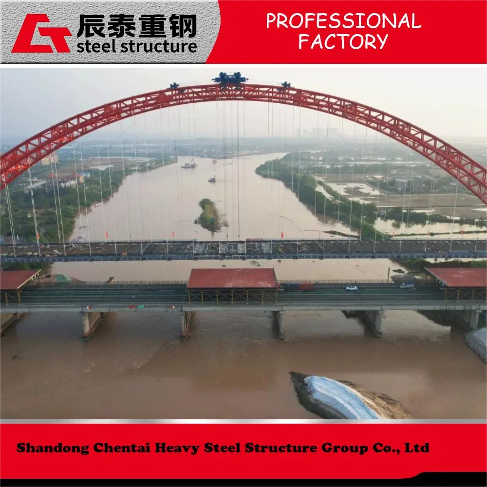 New Design Prefabricated Steel Structure Long Span Bridge Low Cost Steel Pedestrian Bridge