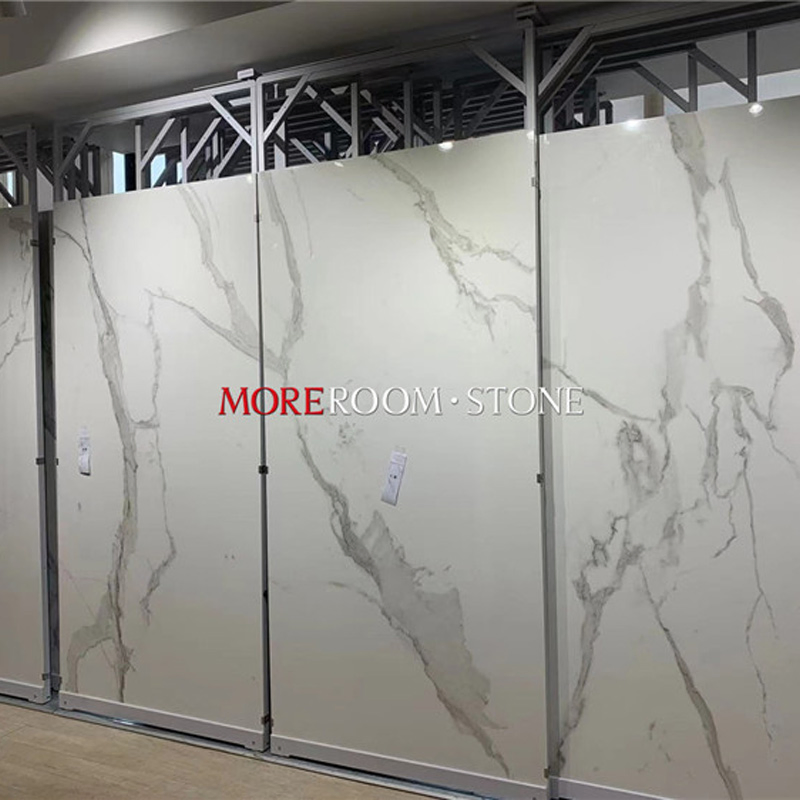 Bathroom Walls and Floors Calcatta Statuario Marble Big Slim Porcelain Ceramic Tiles