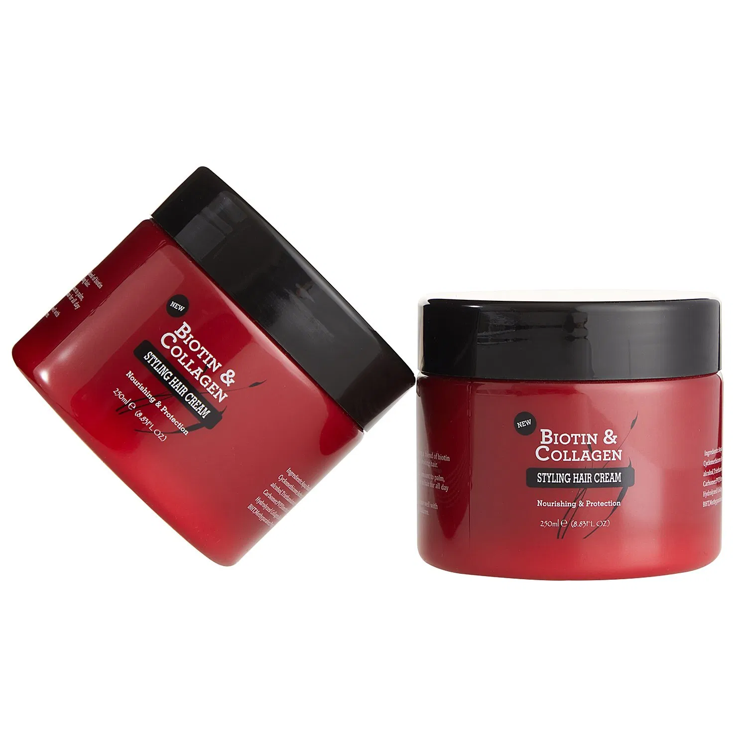 Biotin & Collagen Hair Care Cream Private Label for African Hair Styling Cream 250ml