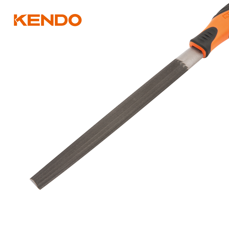 Напильник Kendo полукруглый стальной с эргономичной ручкой