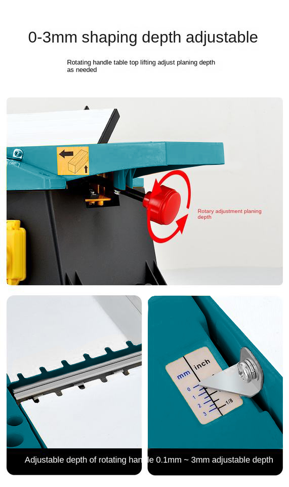 8" 2 in 1 Combine Thicknesser Corded Benchtop Thickness Planer (TP003-8)