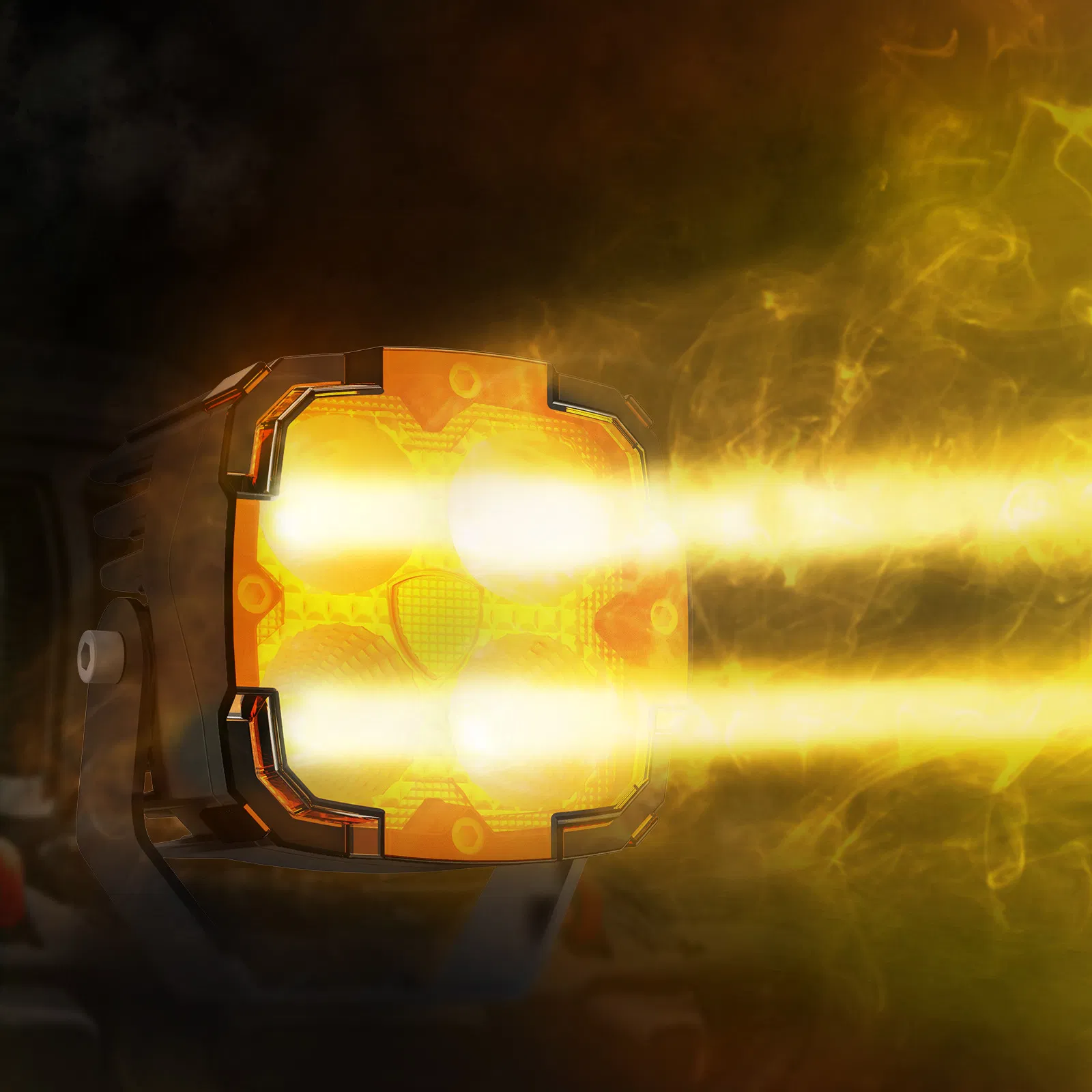 Super Bright Square Amber LED Pod Light