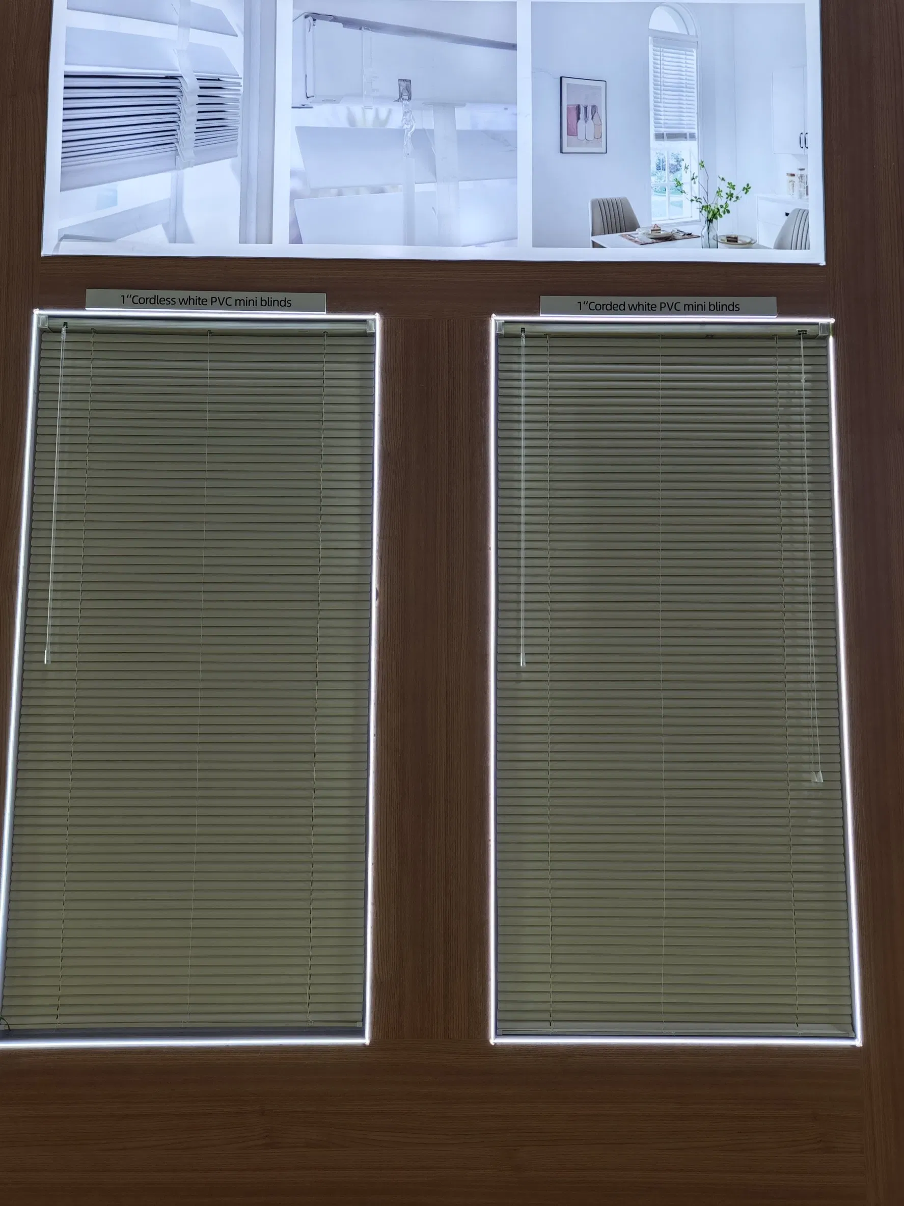 Cordless PVC Vinyl Mini Blinds 1 Inch