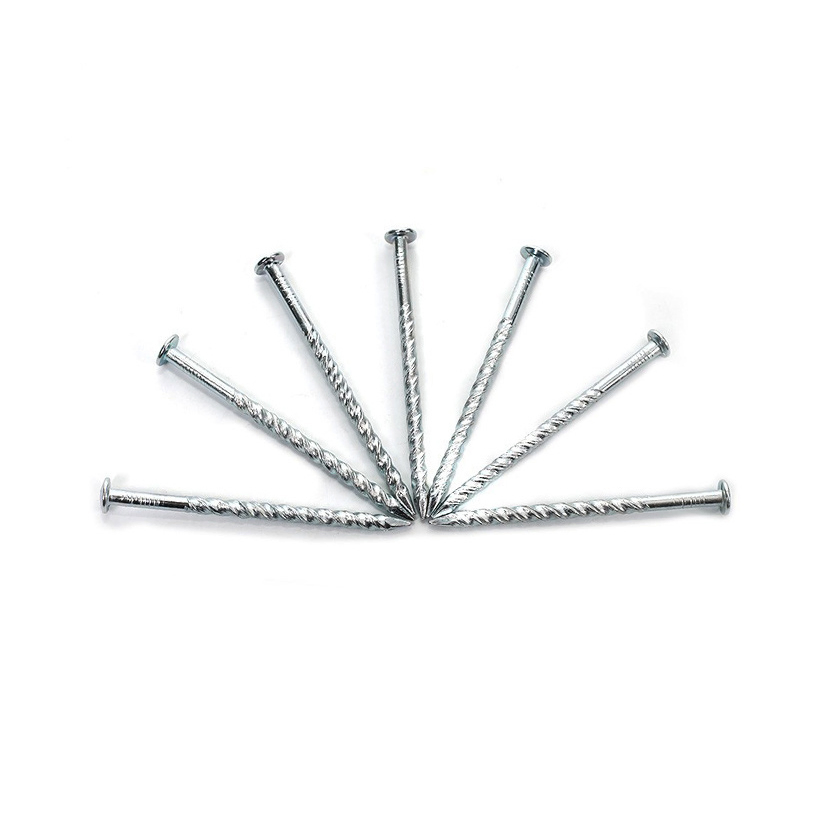 China Iron Nail Factory Hardware Construction Nail Twisted Shank 2''-6'' Galvanized Screw Nail