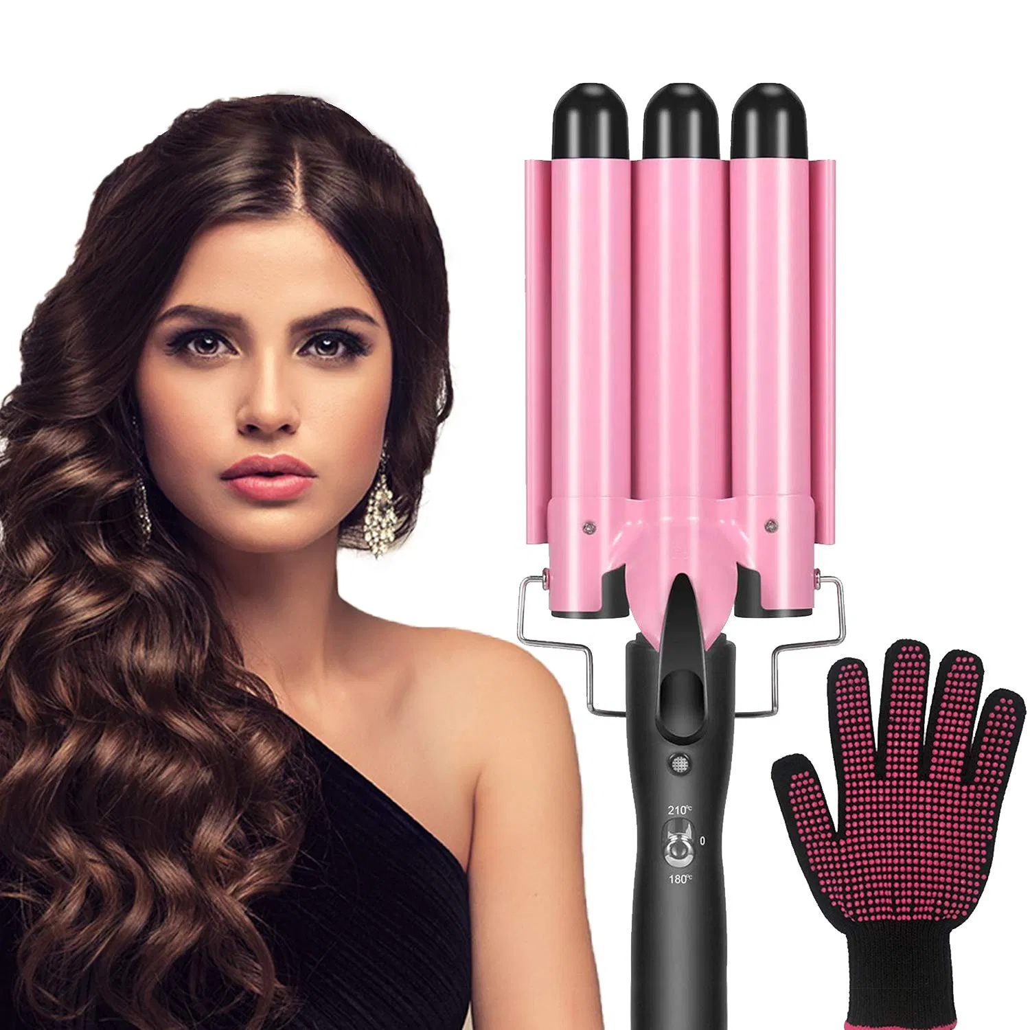 AC Motor Triple Barrels Hair Curler