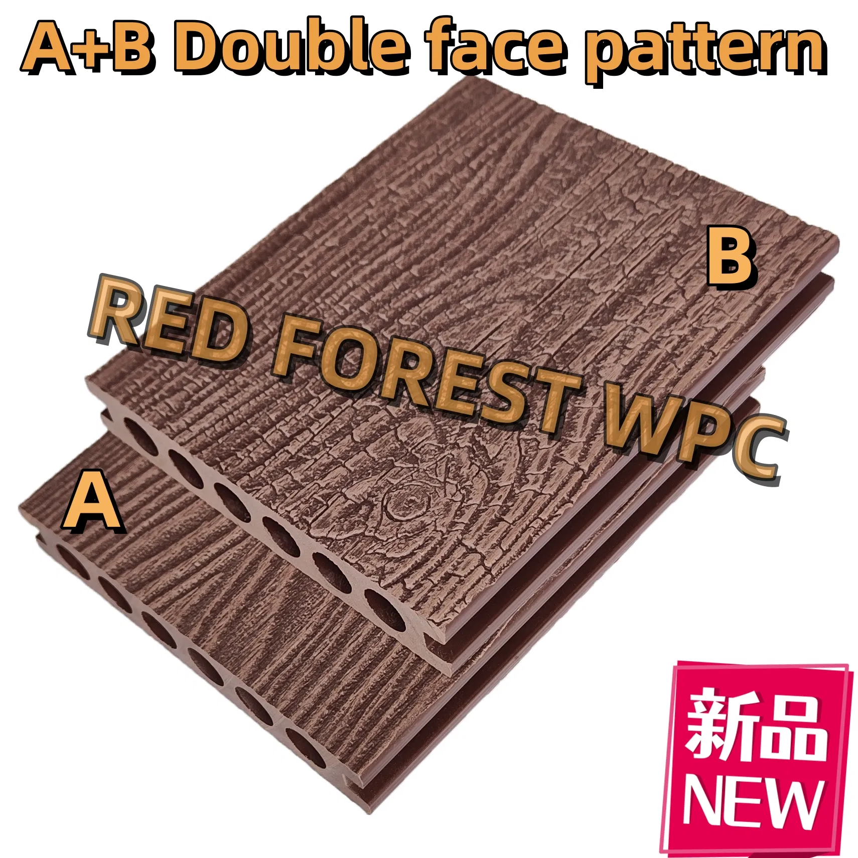 Eco-Friendly Grey Waterproof Composite Decking Planks Easy Installation Outdoor Floor