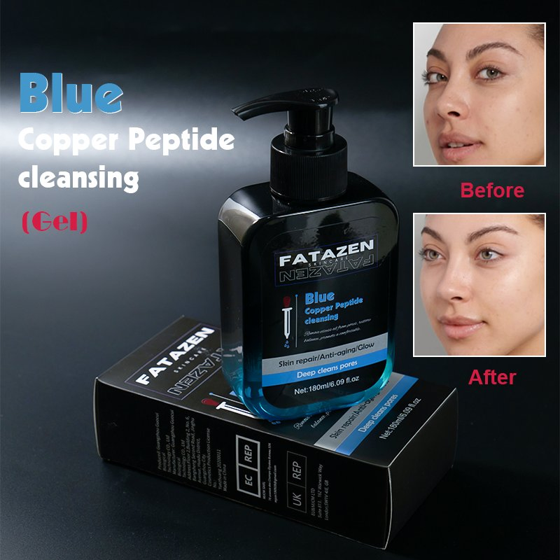 Deep Cleansing Moisturizing Anti Acne Blue Copper Peptide Jelly Facial Cleanser Wash