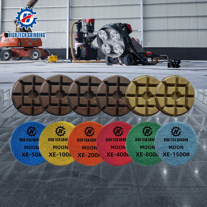 Полировальная головка 3 дюйма для бетона, набор 6 зернистостей