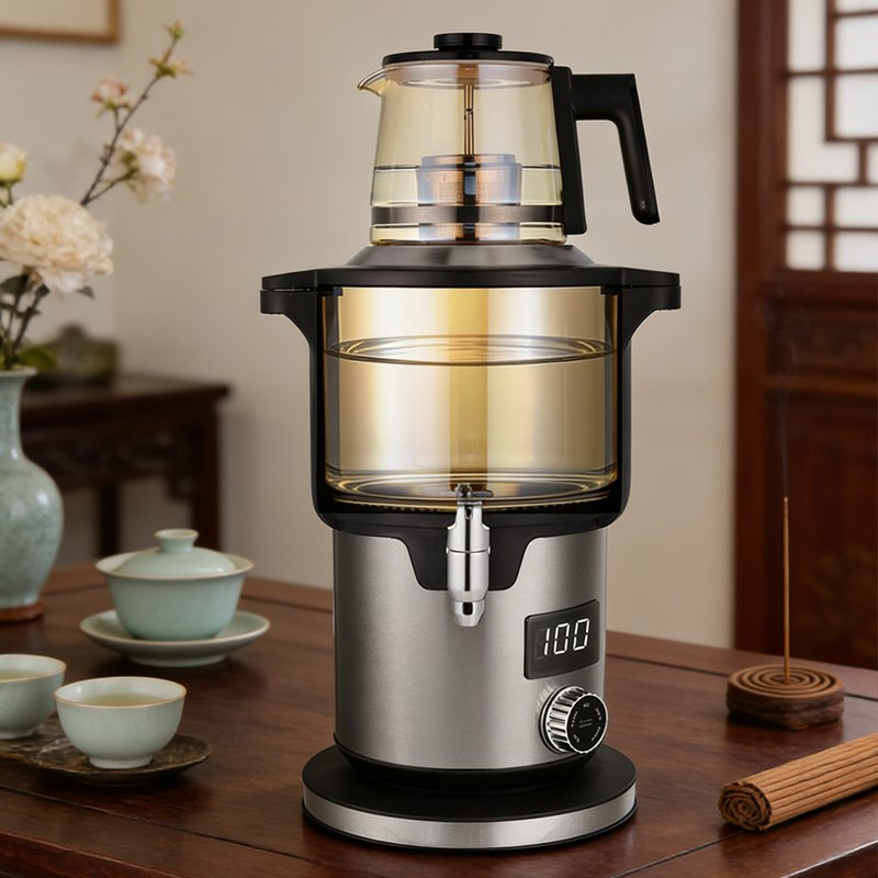 High Quality 5.6L Stainless Steel Samovar Tea Maker Boil Dry Protection Electric Water Kettle Turkey Tea Samovar of Tea Urn
