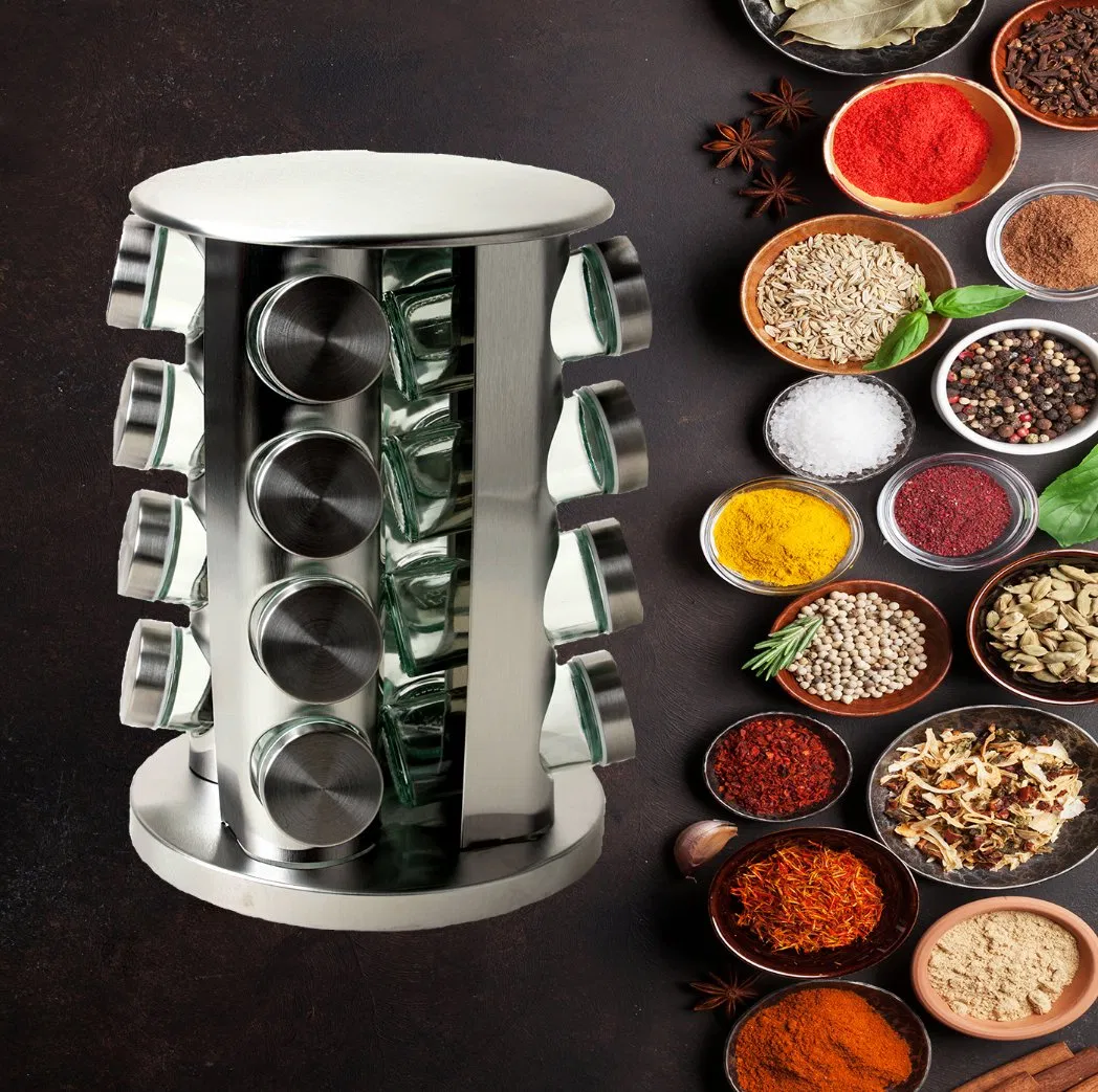 Stainless Steel Revolving Spice Rack Holder
