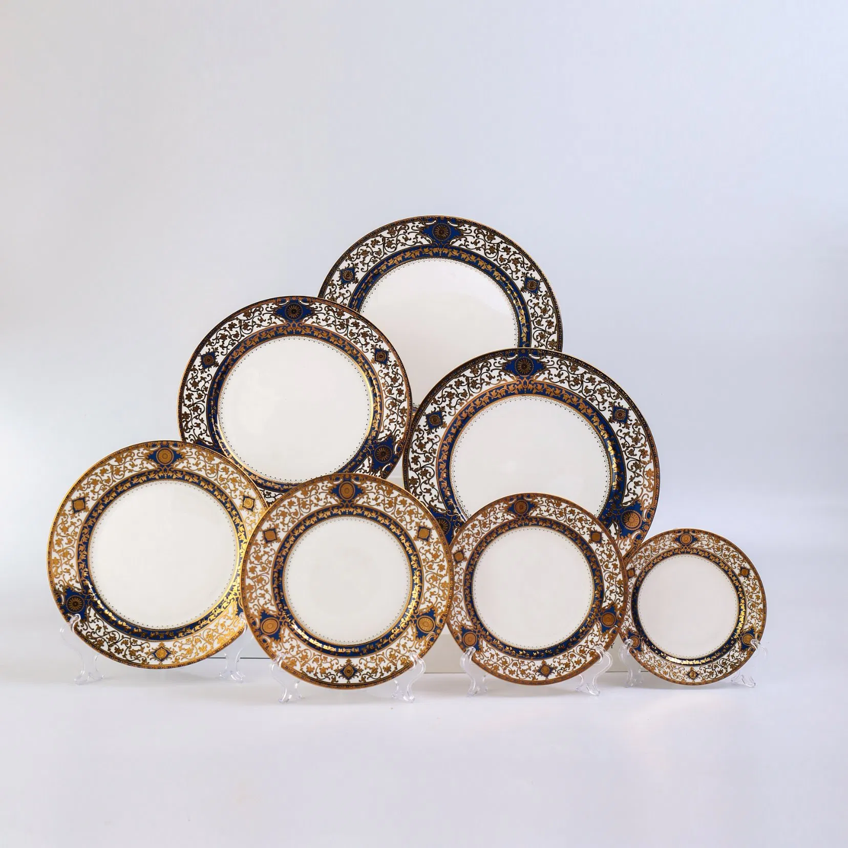 High Quality Kitchen Dishes Bone China Dinner Plates Luxury Ceramic Plate