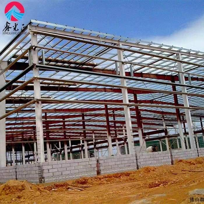 Prefabricated Steel Q355b Steel Column Corrugated Roof Panel Warehosue