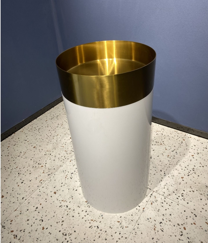 Light Luxury Luxury Two-Color Cylindrical Stainless Steel Creative Floor Wash Basin