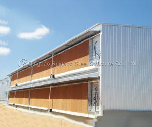 Galvanized/Painted Metal Frame PU/Rockwool/EPS Foam Sandwich Panel Poultry Farm Steel Structure Shed Chicken House for Broiler/Breeder/Egg/Layer Hens